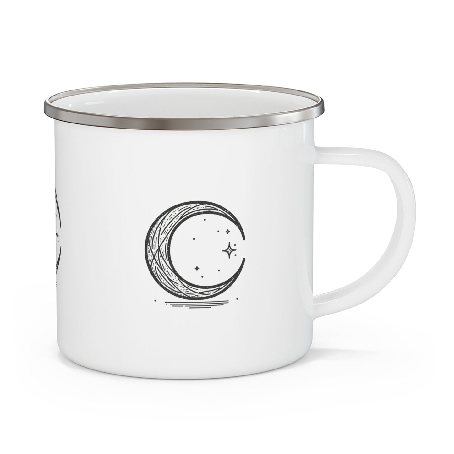 Camping Mug - Minimalist Moon Design