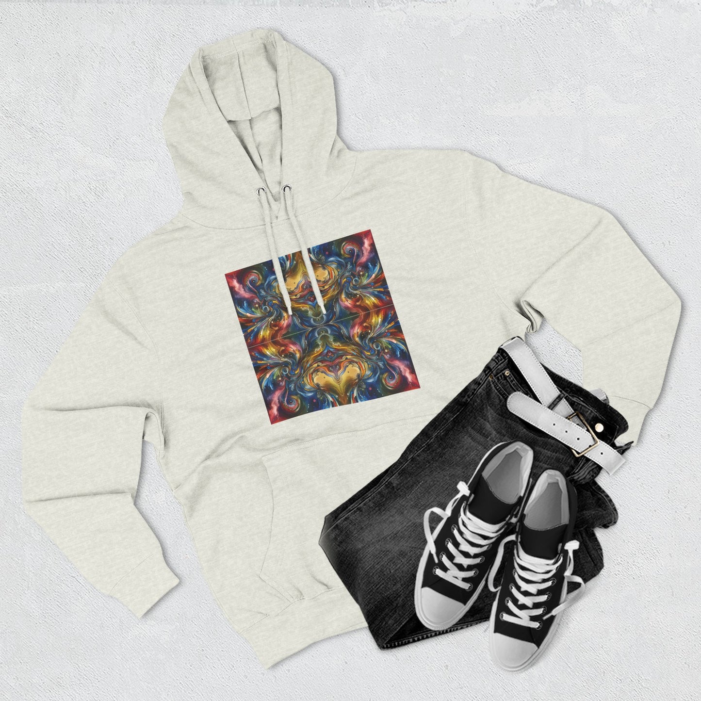 Fleece Hoodie - Energy Wave Design