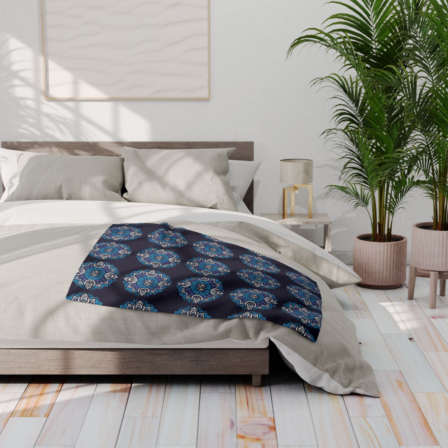 Fleece Blanket with Third Eye Chakra Design