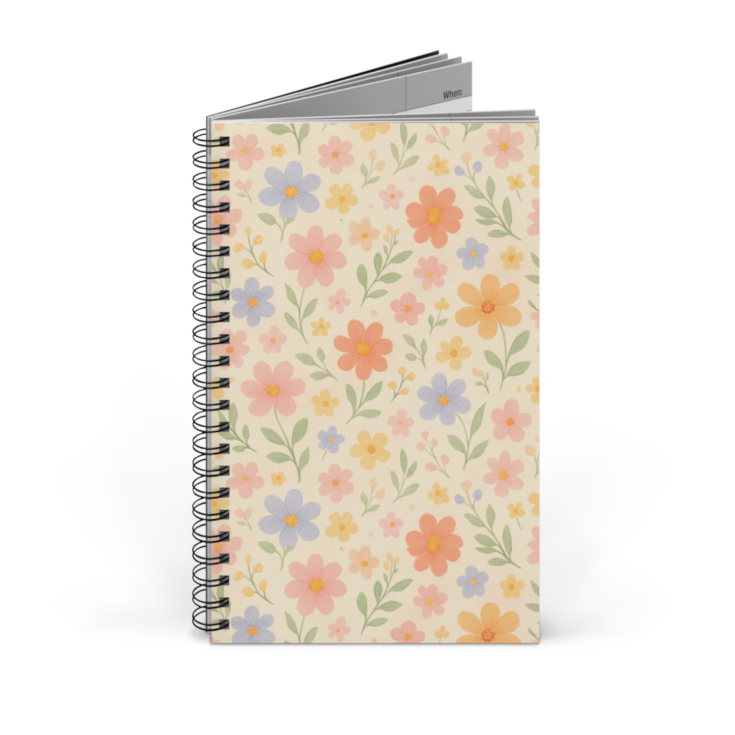 Dainty Floral Spiral Journal