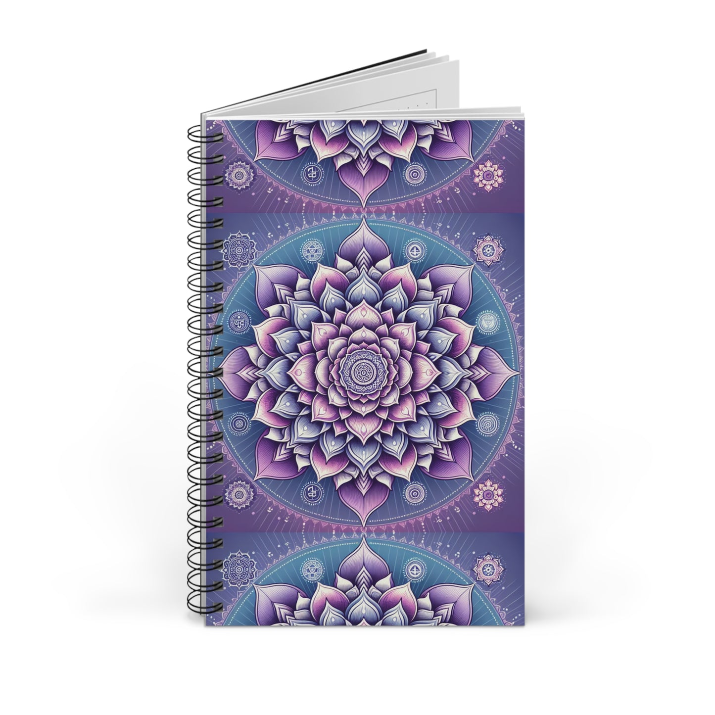 Crown Chakra Spiral Journal – Inspirational Notebook for Creativity, Meditation, and Self-Reflection, Gift for Writers, Artists, & Yogis