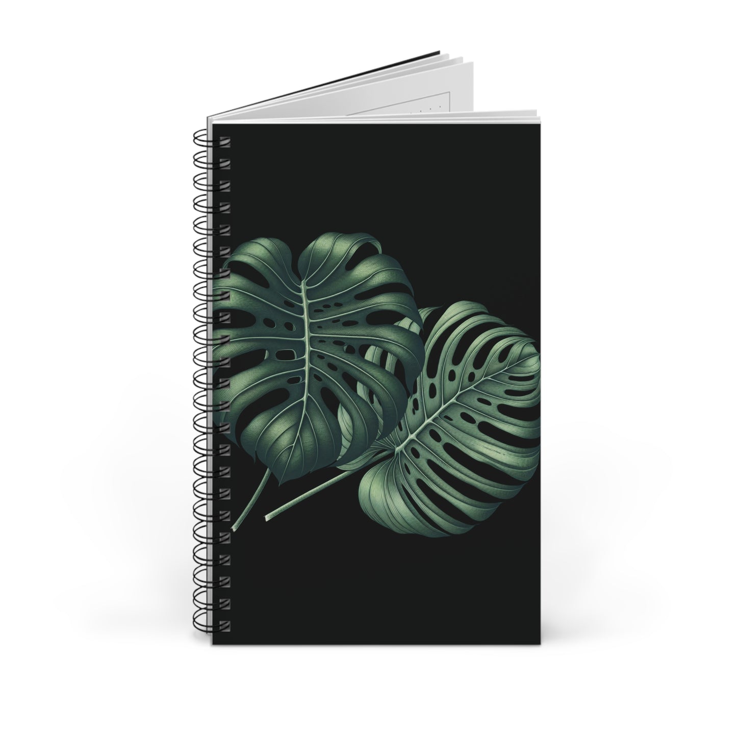 Leafy Spiral Journal for Nature Lovers, Travel Planner, Gift for Writers, Botanical Note-taking