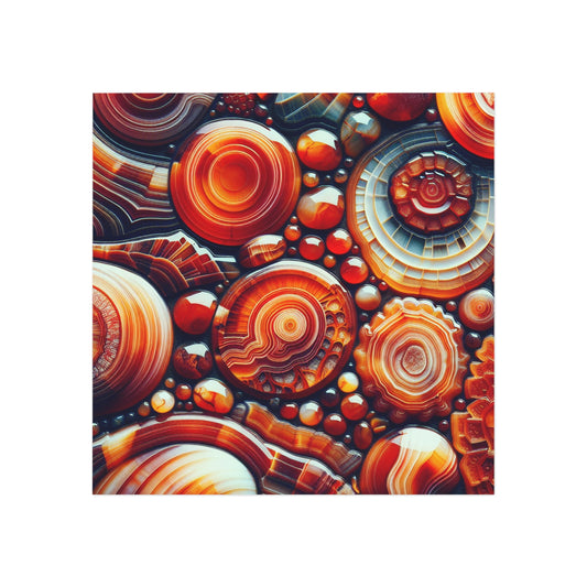 Square Magnet - Carnelian Design