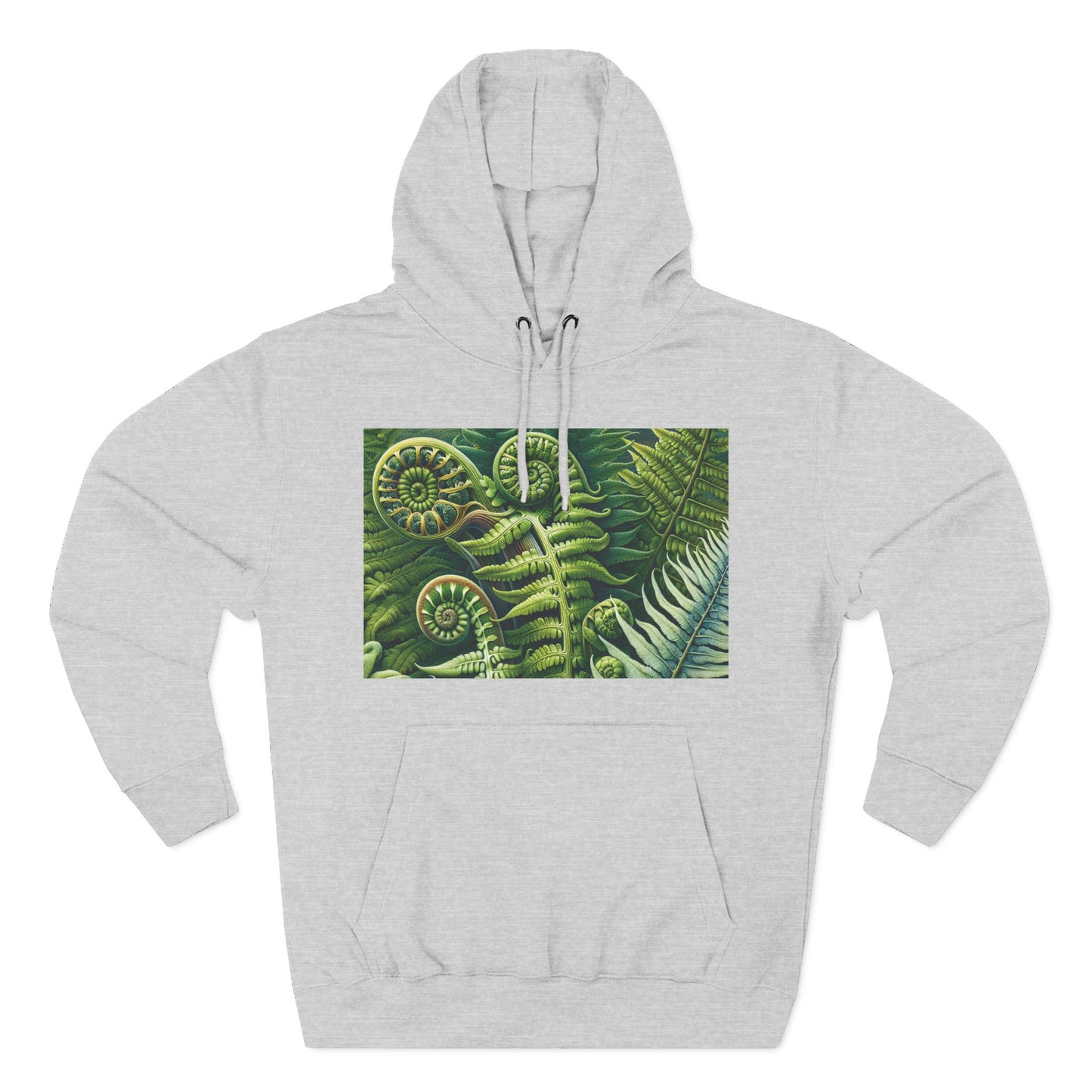 Nature-Inspired Three-Panel Fleece Hoodie for Outdoor Enthusiasts