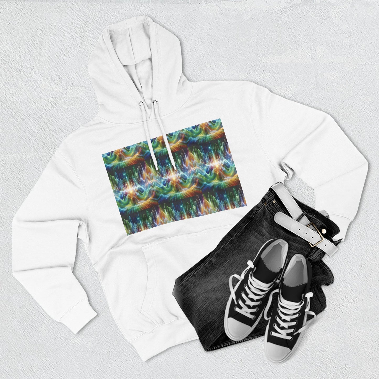 Fleece Hoodie - Frequency Waves Design