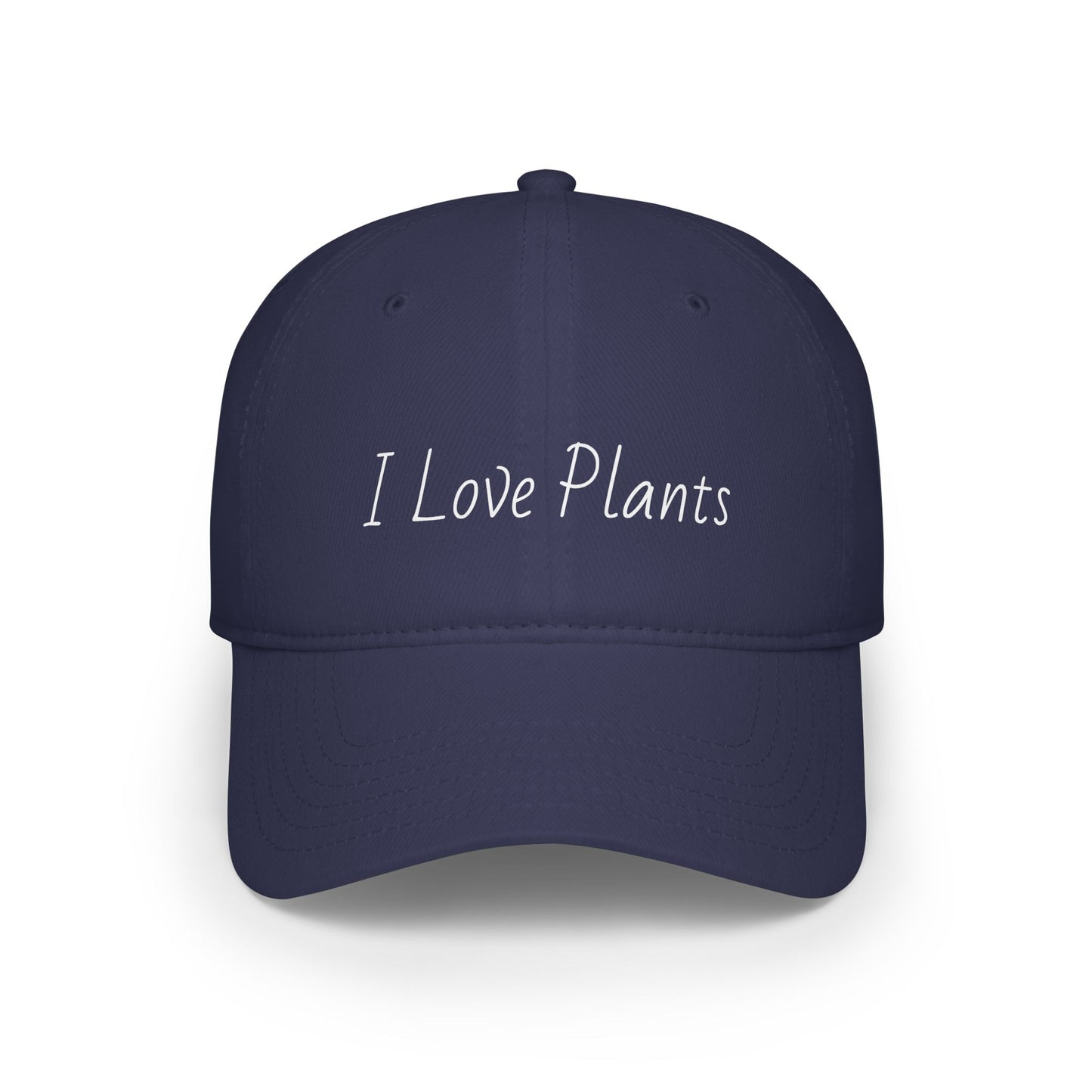 I Love Plants Low Profile Baseball Cap, Plant Lovers Gift, Gardening Hat, Casual Everyday Cap