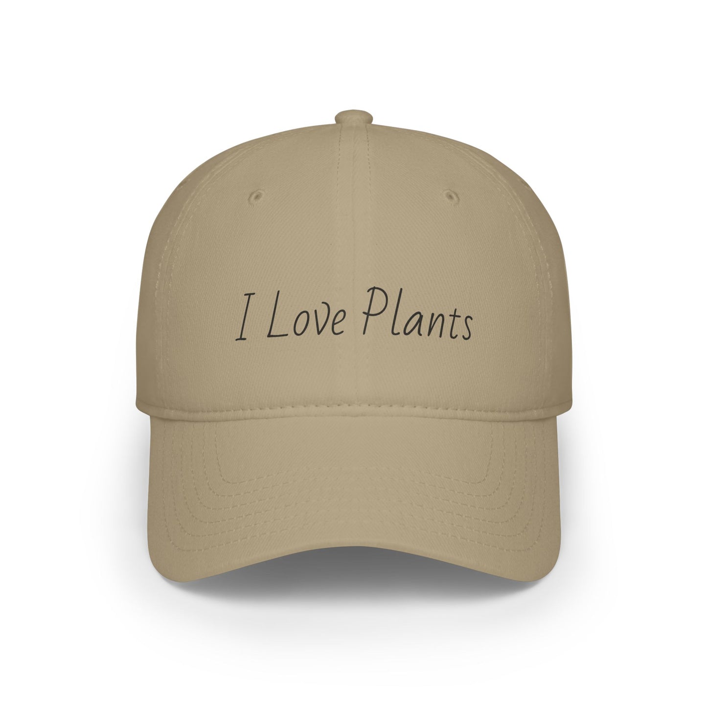 I Love Plants Low Profile Baseball Cap, Plant Lovers Gift, Gardening Hat, Casual Everyday Cap