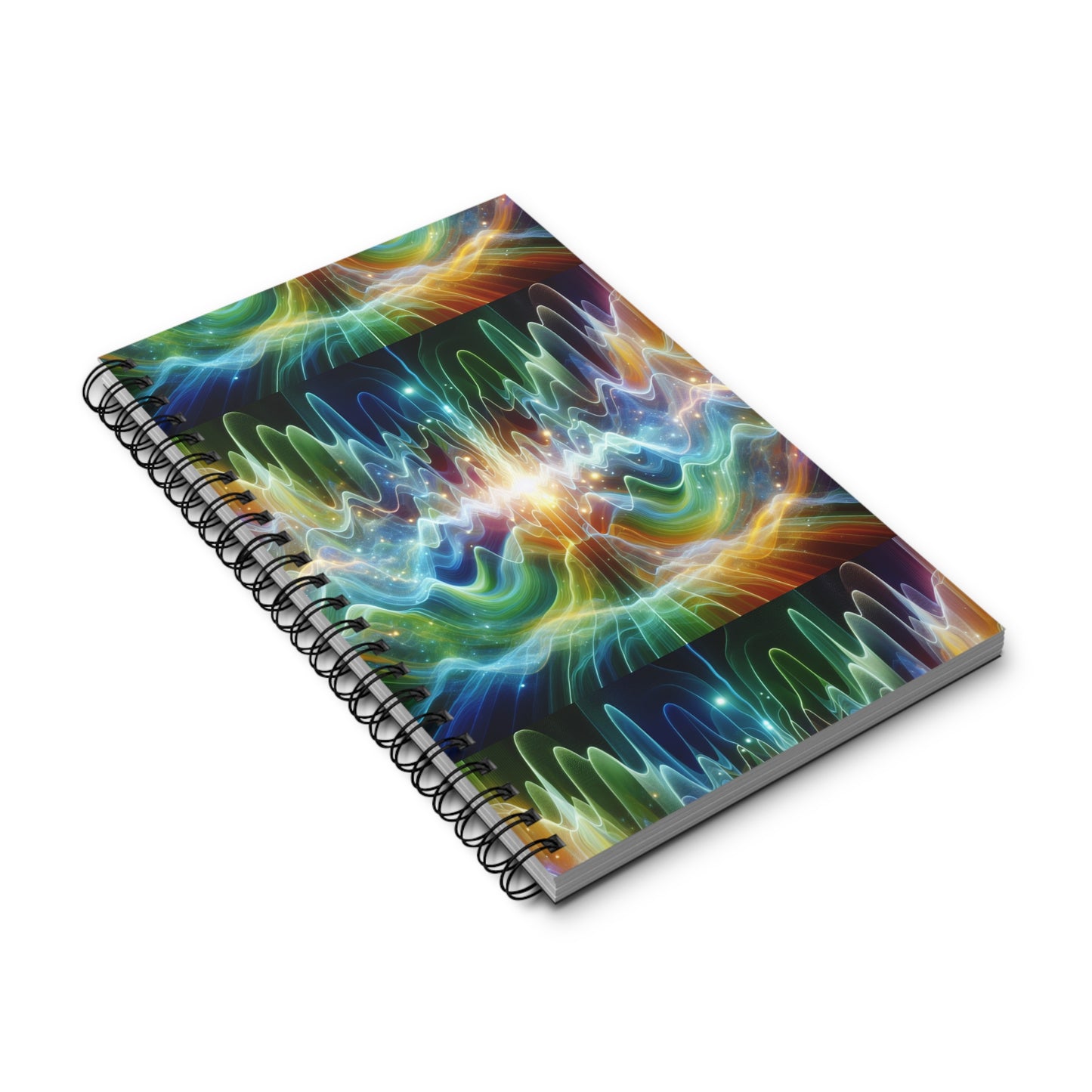 Frequency Waves Spiral Journal -  Meditation Diary, Healing Journal, Mindfulness Planner, Sacred Geometry Notepad