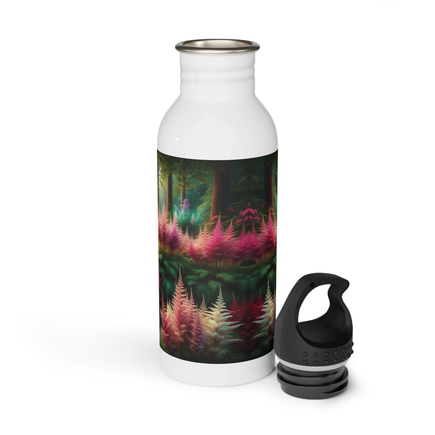 Stainless Steel Water Bottle - Astilbe Blooms Design, Floral Water Bottle, Nature Lover Gift, Botanical Print
