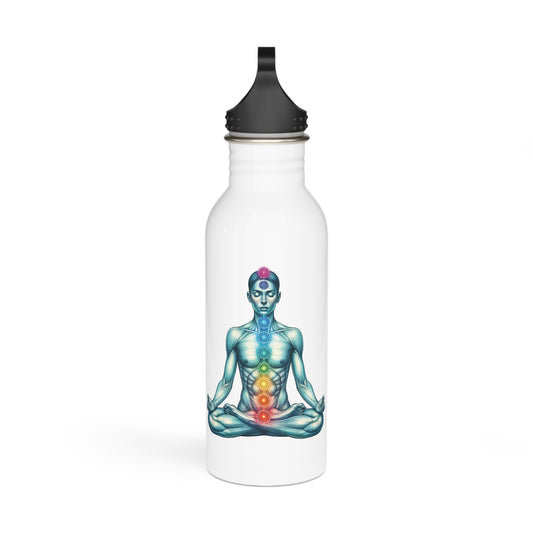Chakra Meditation Water Bottle, Yoga Gift, Reiki Energy Healing, Mindfulness Drinkware, Wellness Gift, Spiritual Hydration Flask, Energy