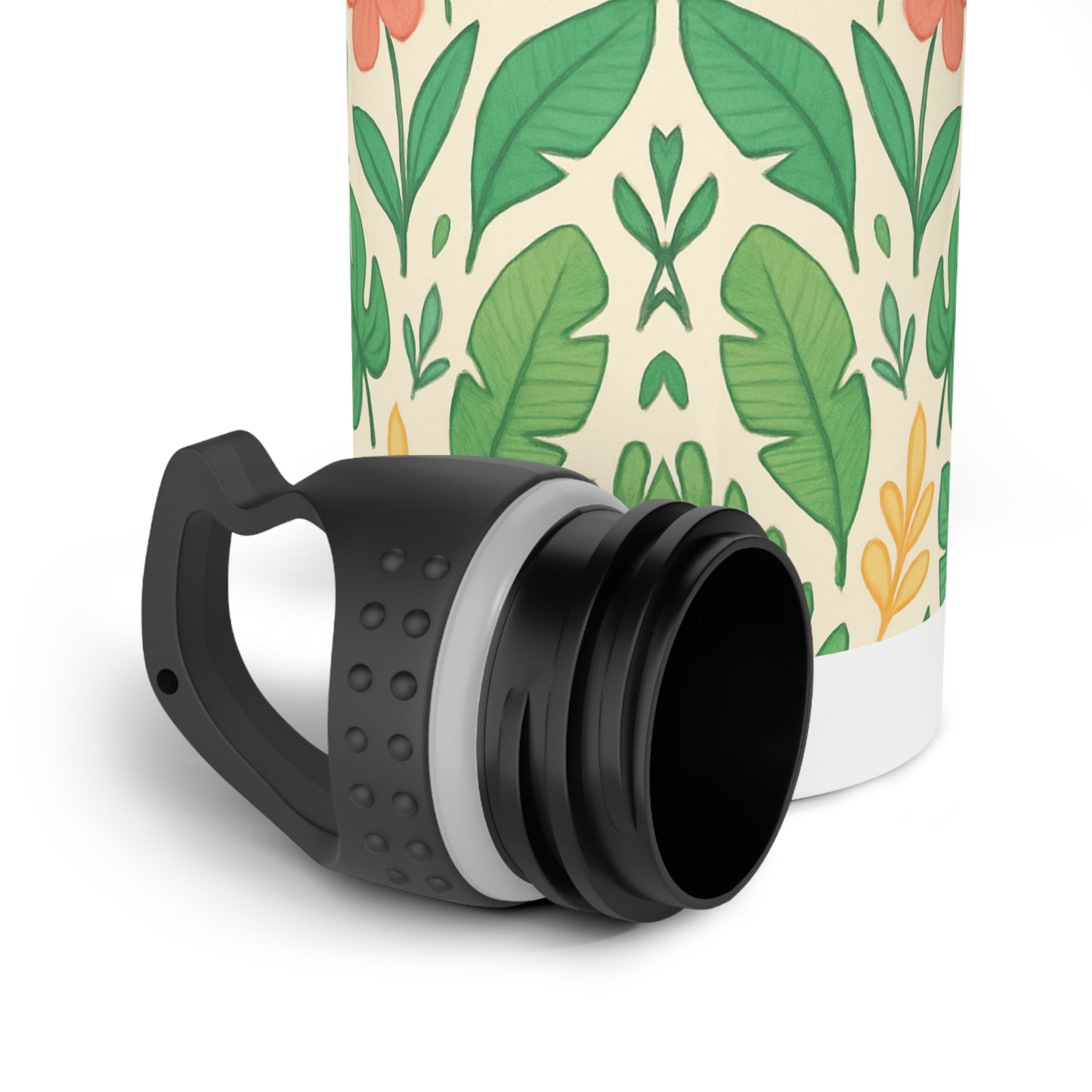 Tropical Floral Stainless Steel Water Bottle, Botanical Drinkware, Nature Lover Gift, Reusable Bottle, Summer Vibes Insulated