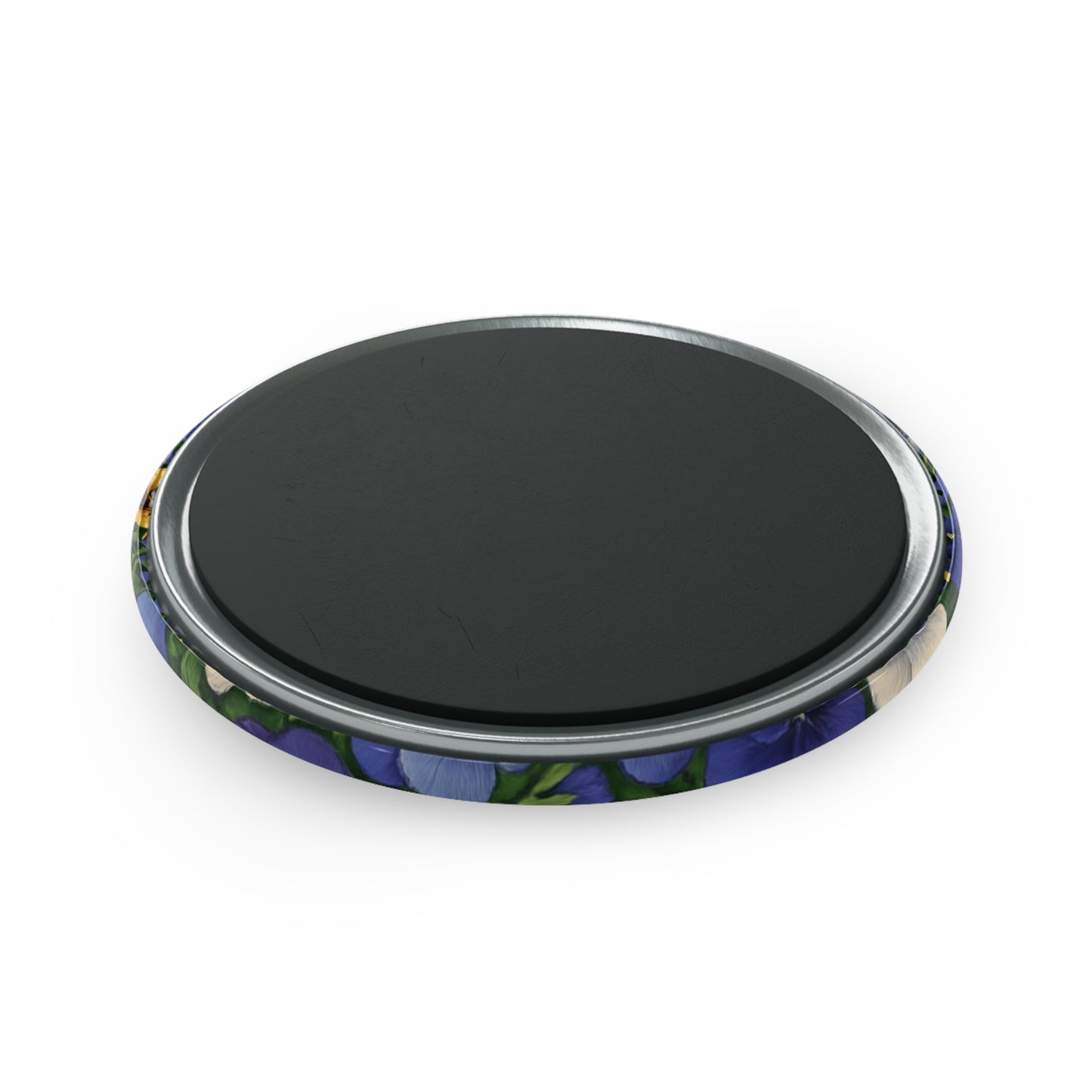 Button Magnet: Pansy Pattern
