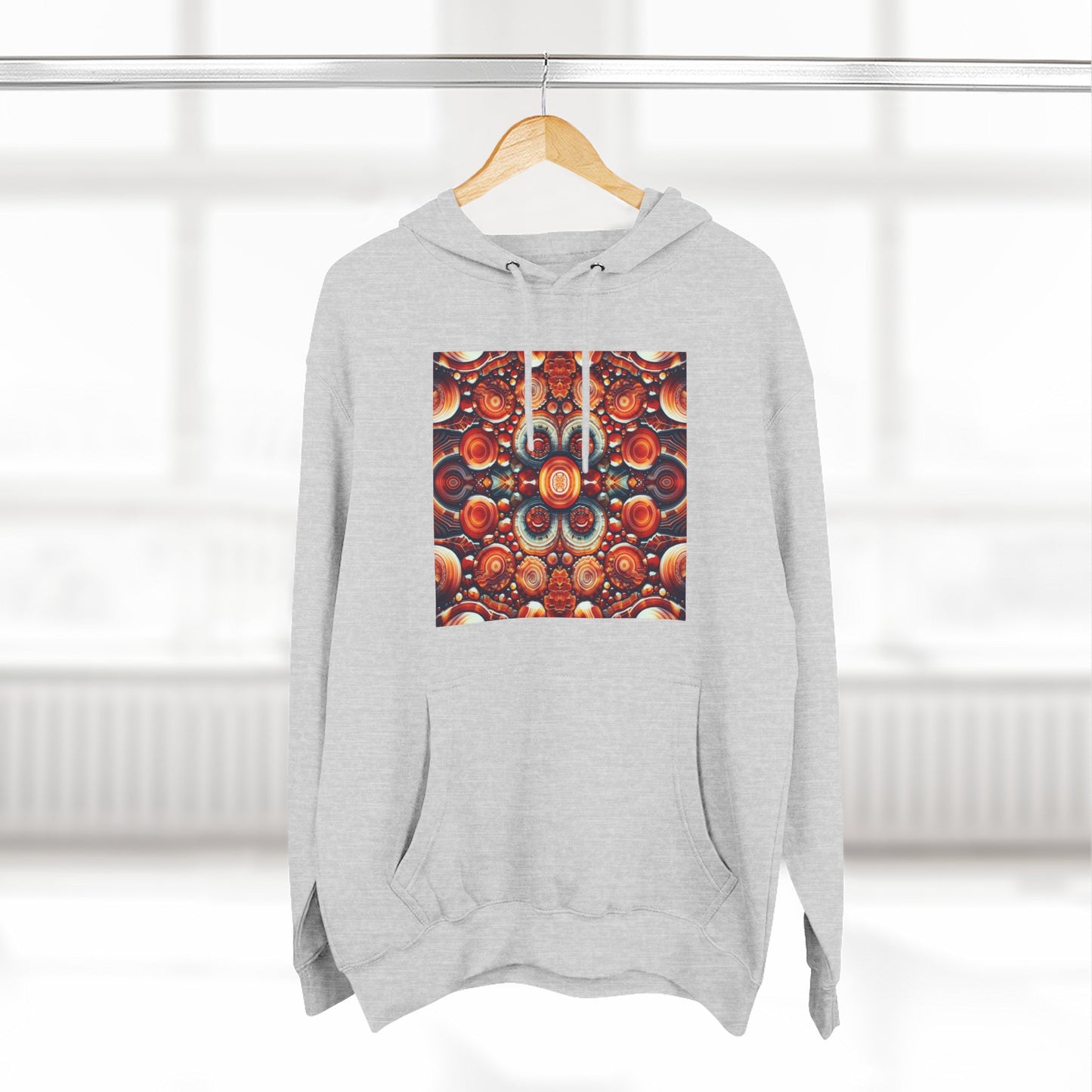 Fleece Hoodie - Carnelian Pattern