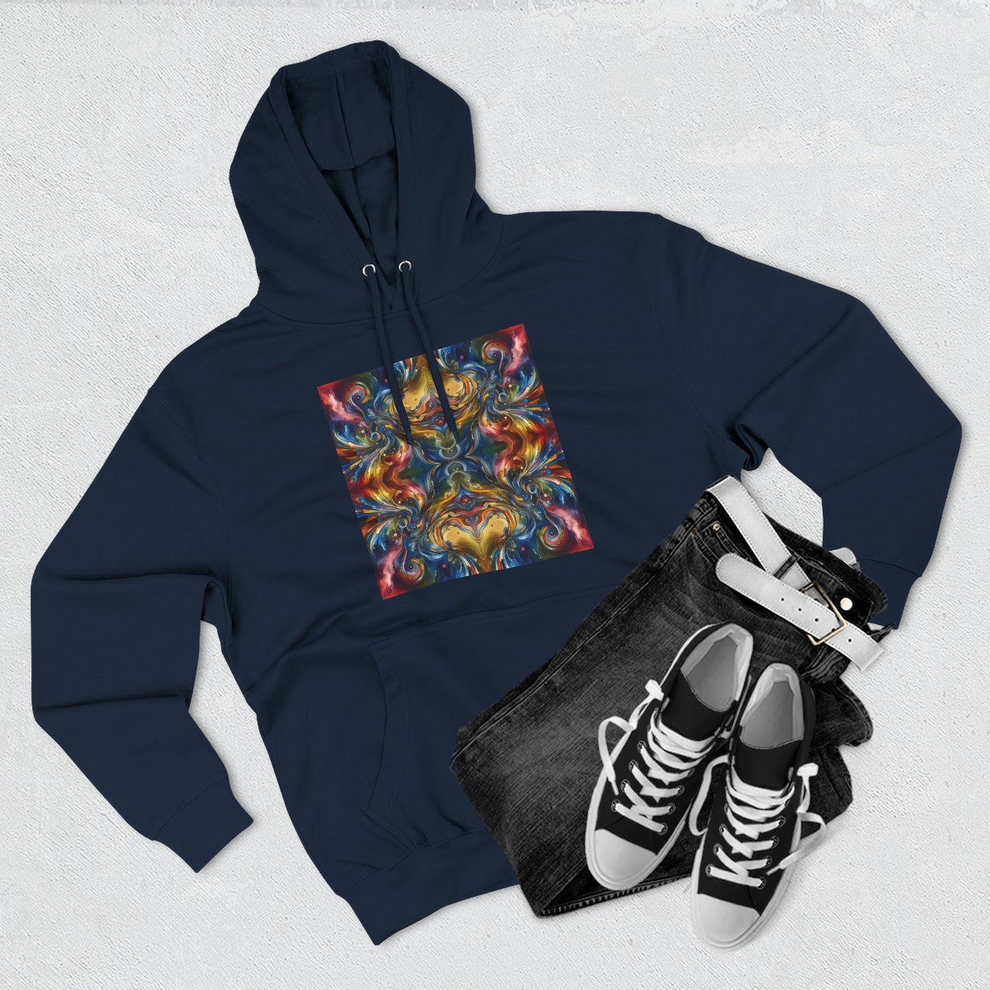 Fleece Hoodie - Energy Wave Design