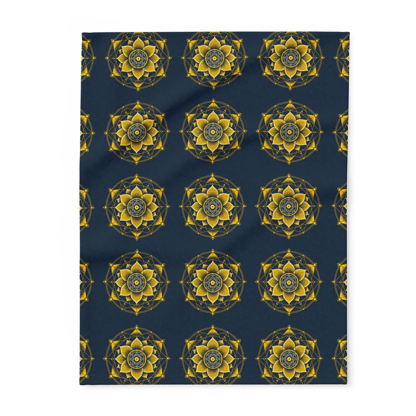 Fleece Blanket with Solar Plexus Chakra Design