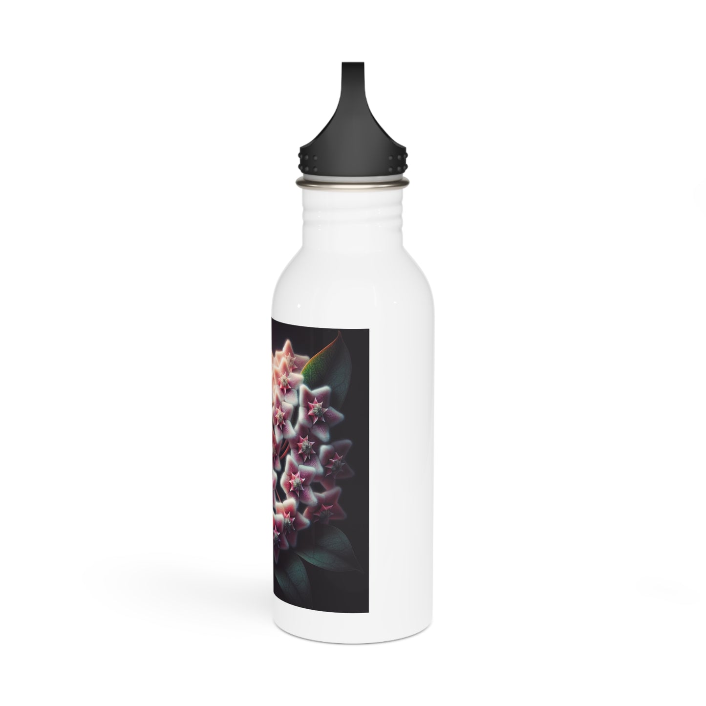 Stainless Steel Water Bottle - Hoya Blooms Floral Design, Reusable Drinkware, Botanical Print, Gardener Gift, Yoga Lover