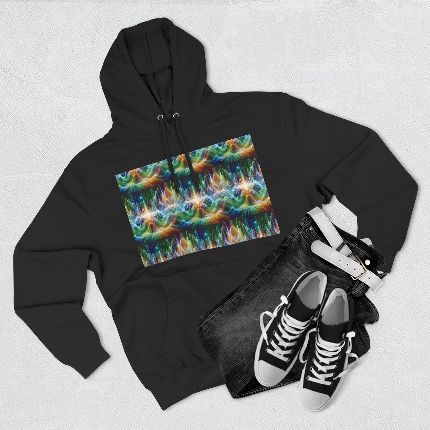 Fleece Hoodie - Frequency Waves Design