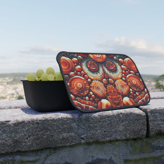 Bento Box - Carnelian Design, Eco Friendly lunch box set