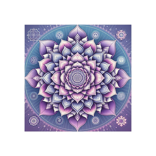 Square Magnet - Crown Chakra Design