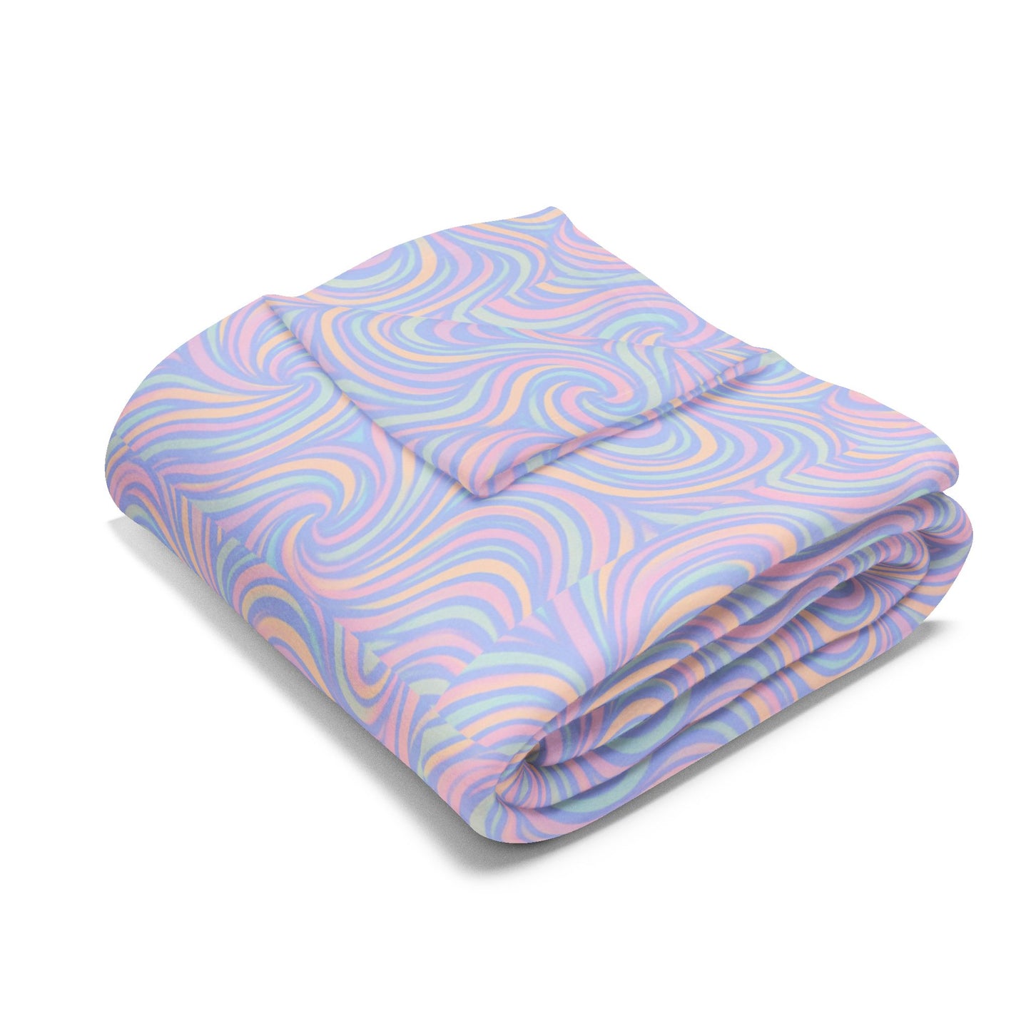 Pastel Swirl Arctic Fleece Blanket — Soft Cozy Throw for Home & Gifting
