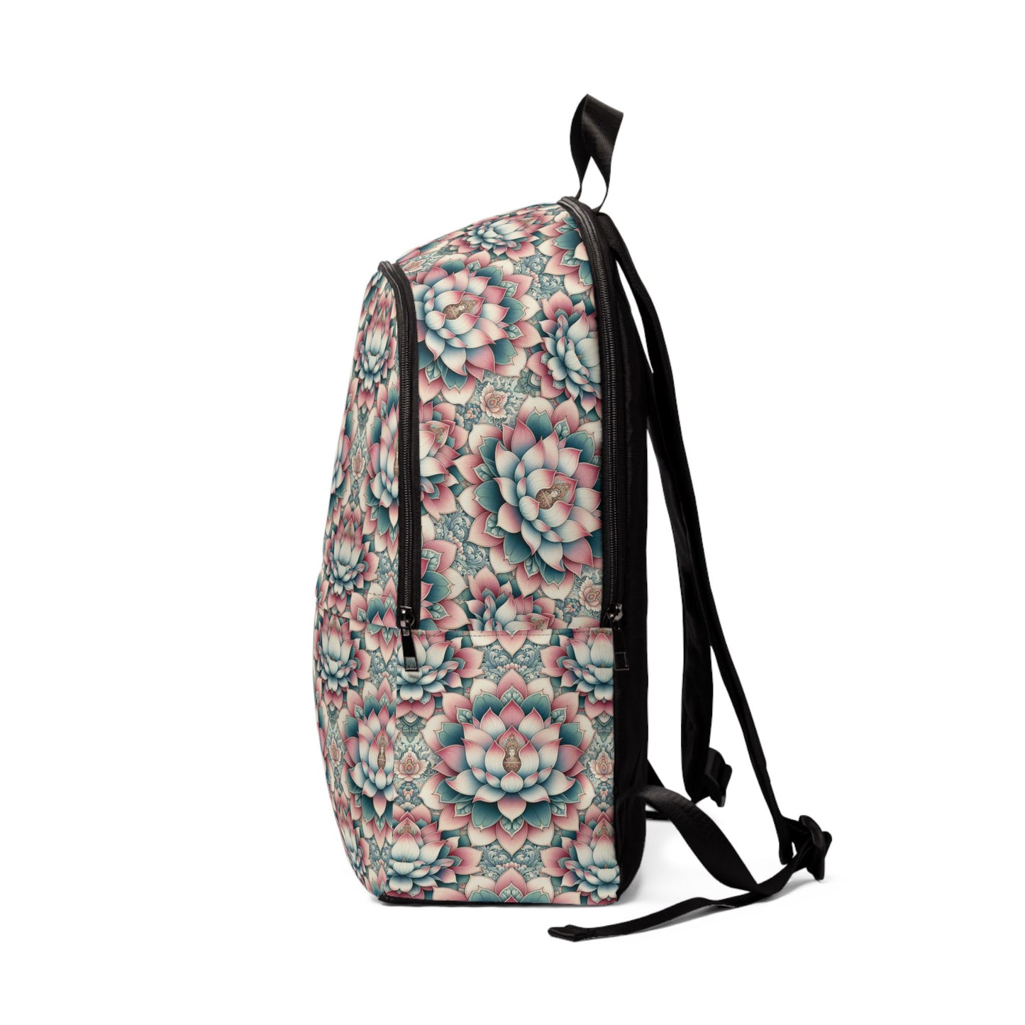 Fabric Backpack Lotus Flower Design