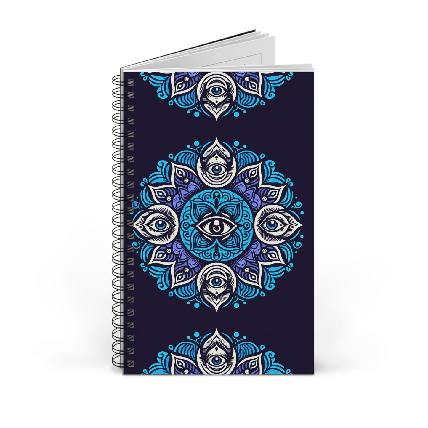 Third Eye Spiral Journal, Spiritual Notebook, Mandala Diary, Artistic Sketchbook, Eye Design Journal for Mindfulness