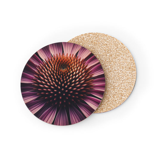 Coneflower Coasters, Coneflower Bloom Drink Coaster Set, Botanical Home Decor, Table Protection, Housewarming Gift, Kitchen Accessories