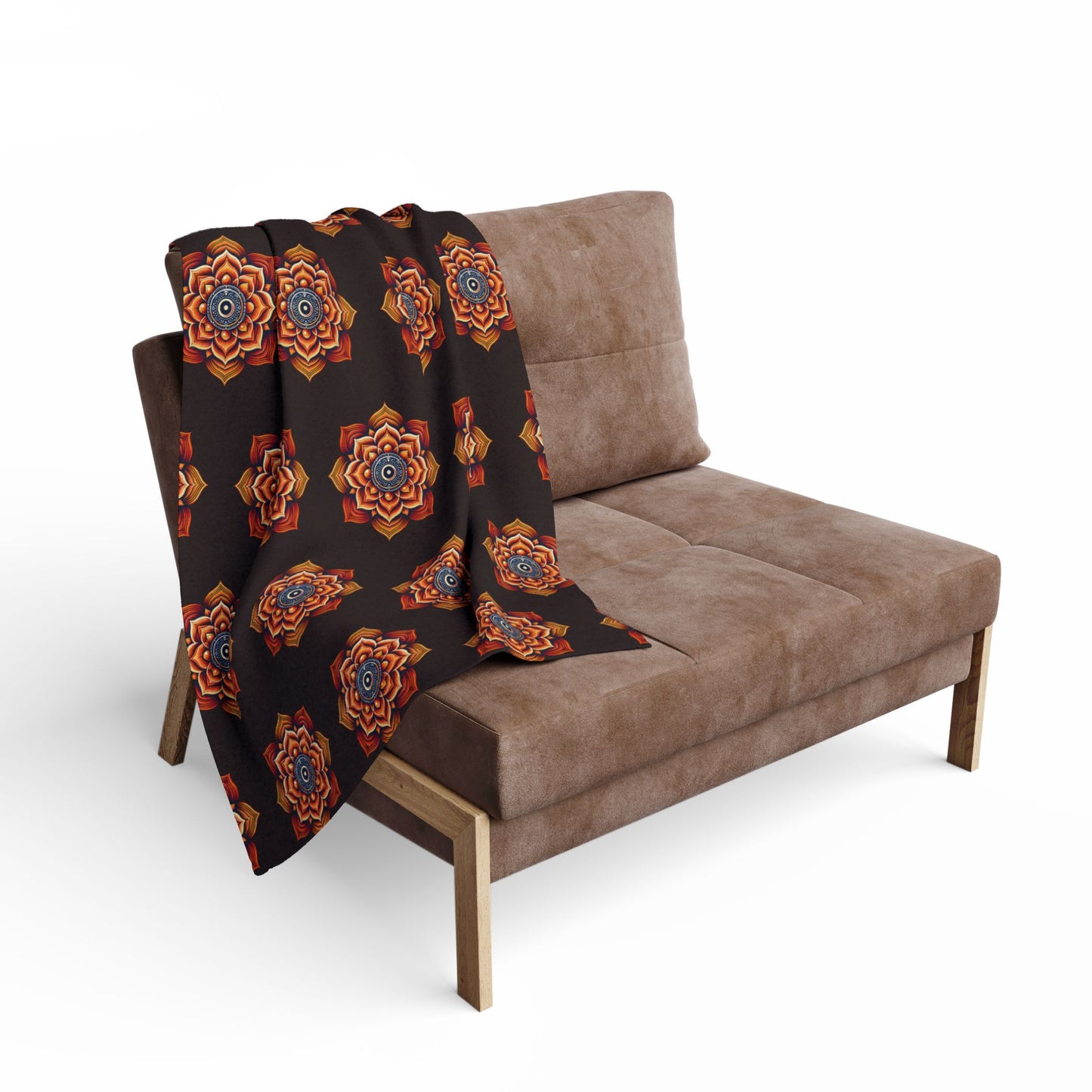 Fleece Blanket with Sacral Chakra Design