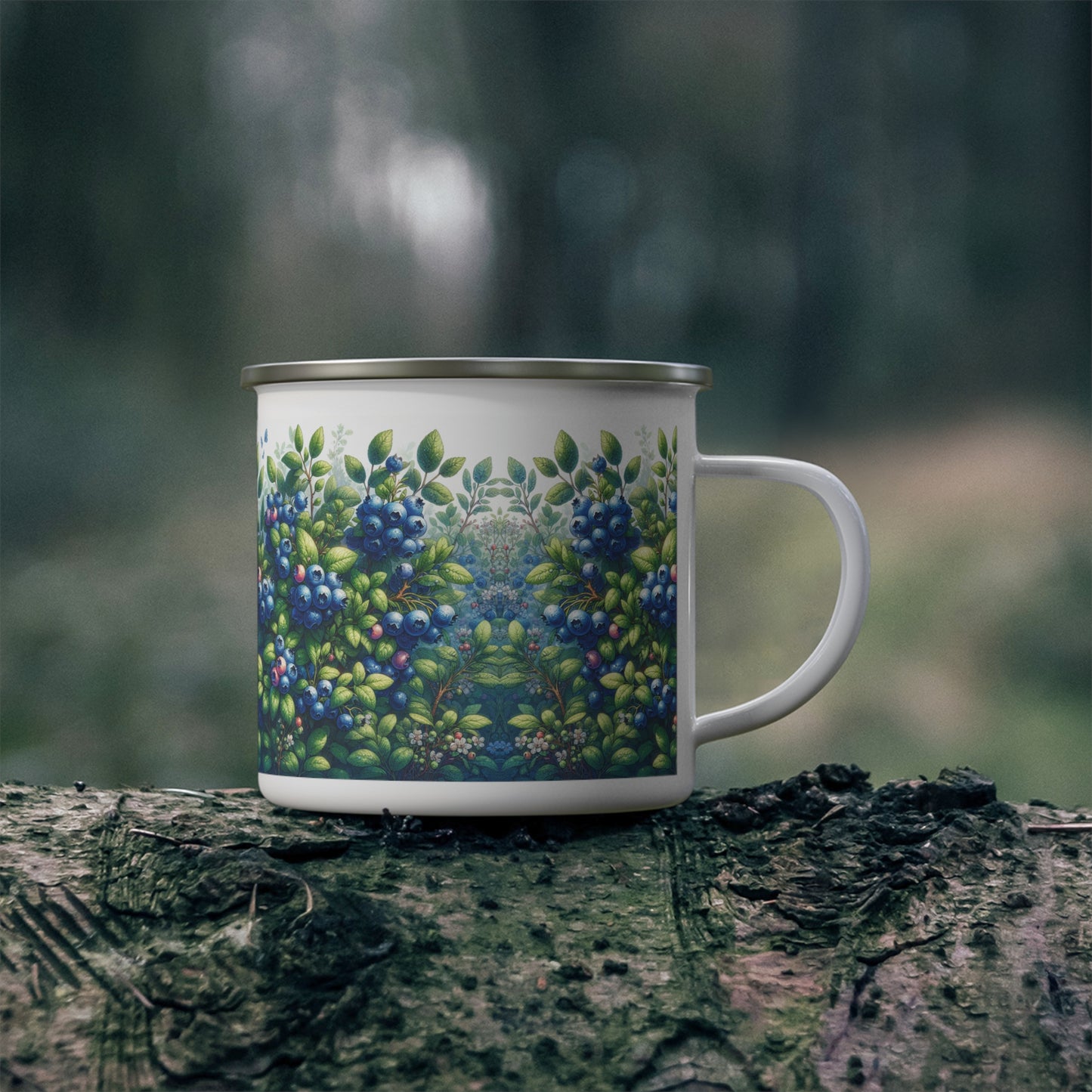 Camping Mug - Blueberries Design