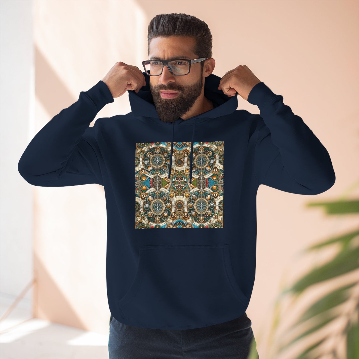 Fleece Hoodie - Symbol of Life Design