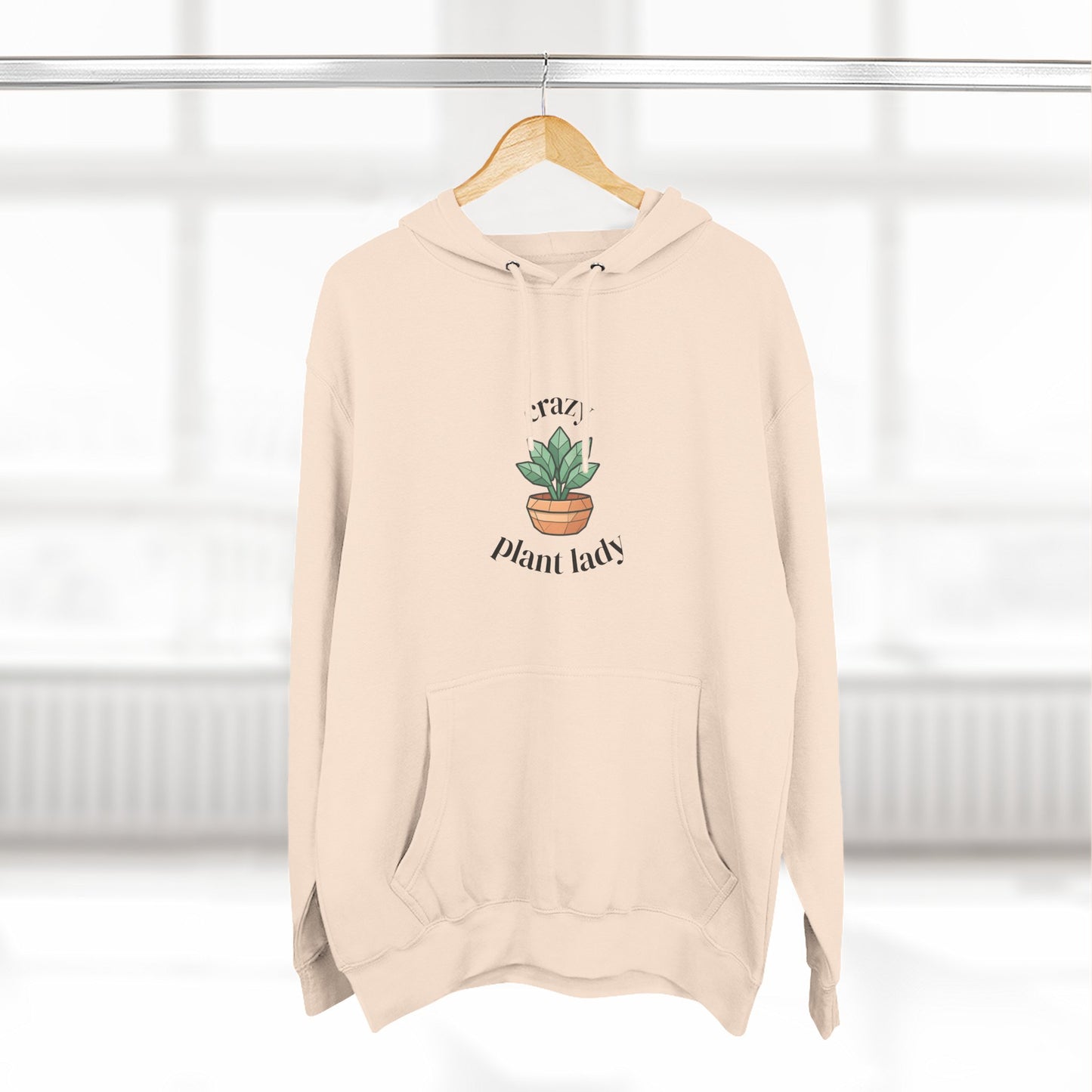 Fleece Hoodie: Plant Lover Gift, Botanical Three-Panel Hoodie, Plant Lady Pullover
