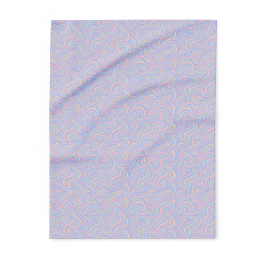 Pastel Swirl Arctic Fleece Blanket — Soft Cozy Throw for Home & Gifting