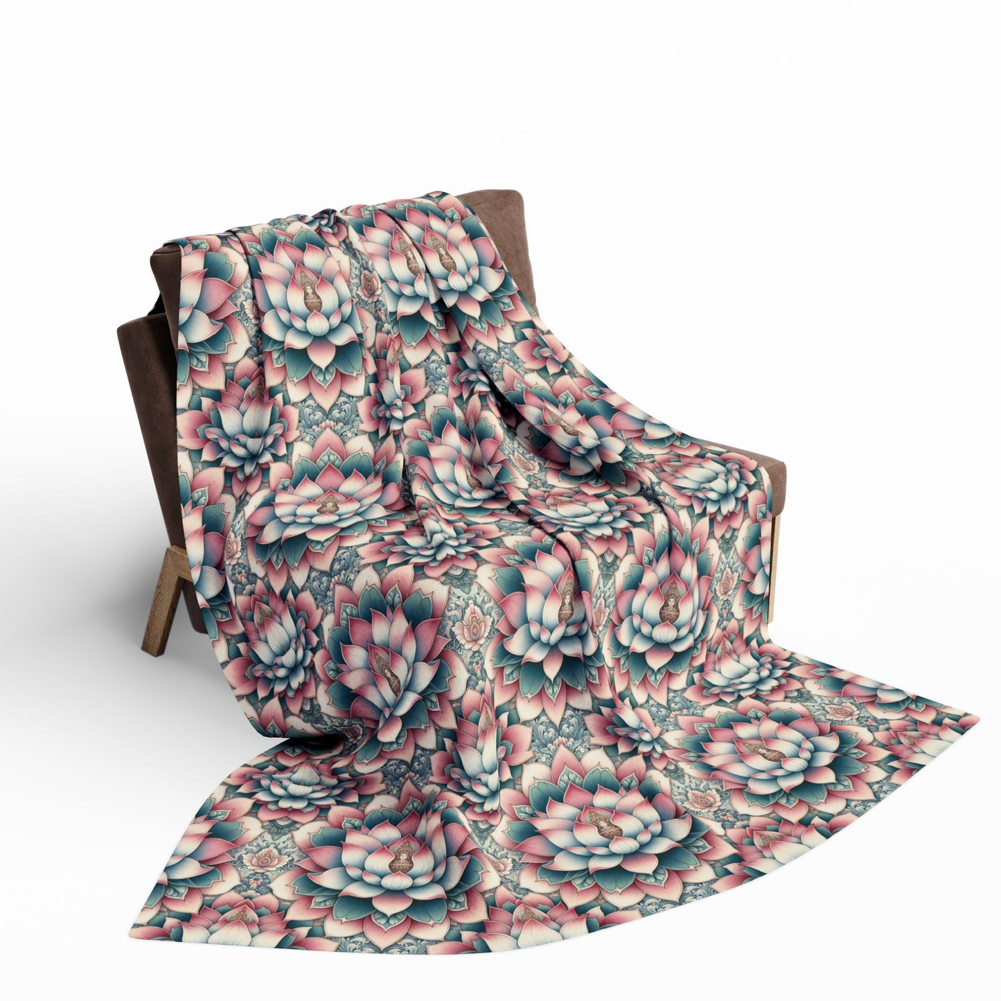 Fleece Blanket - Lotus Flower Design