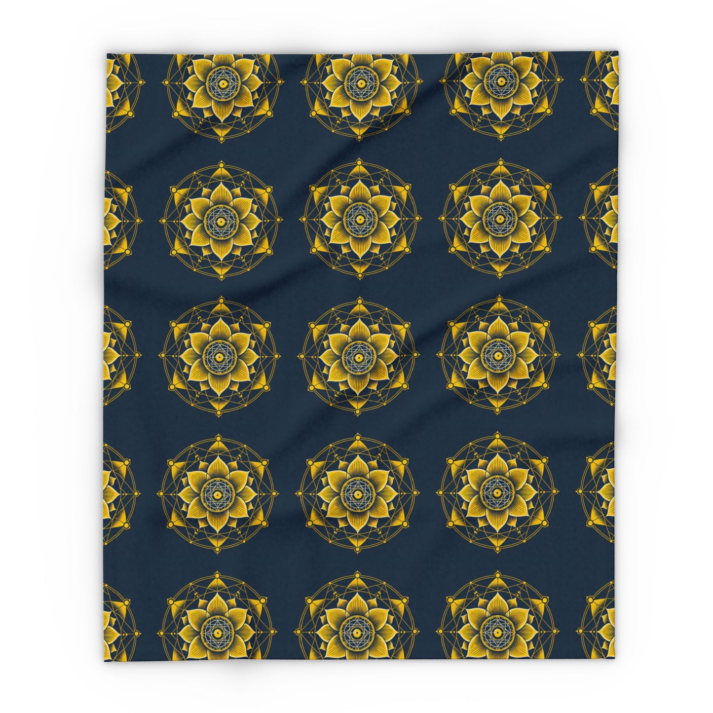 Fleece Blanket with Solar Plexus Chakra Design