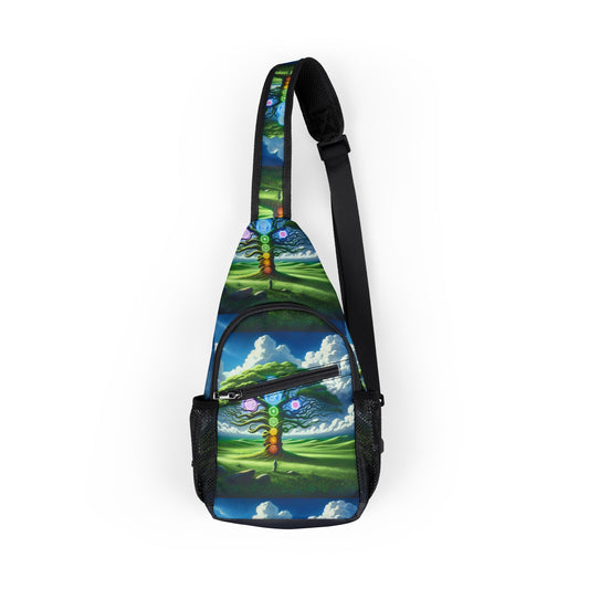 Chakra Tree Design Chest Bag