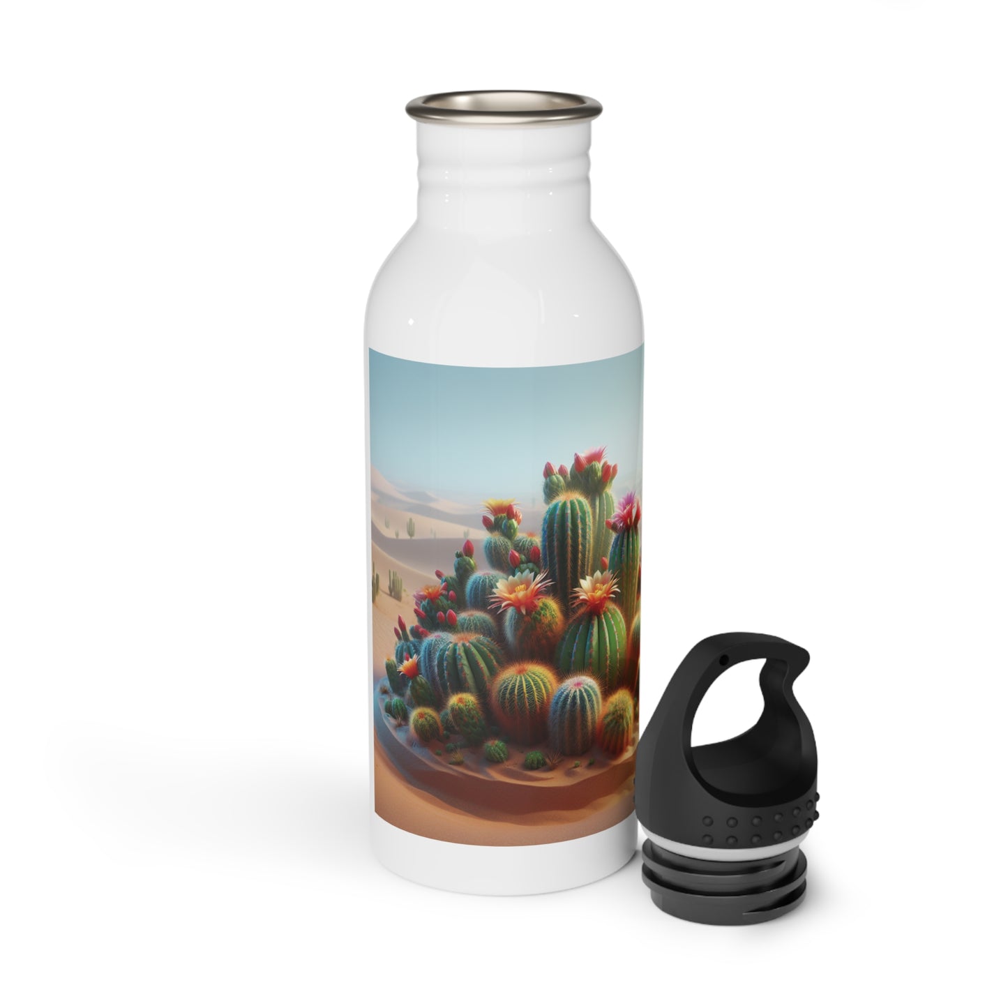Cactus Stainless Water Bottle, Portable Travel Flask, Succulent Desert Plant Insulated Thermos, Hydration Container,
