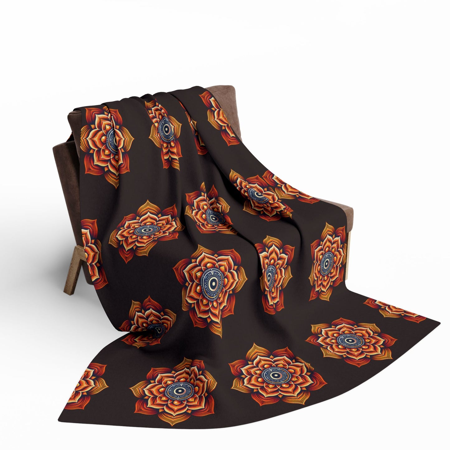Fleece Blanket with Sacral Chakra Design