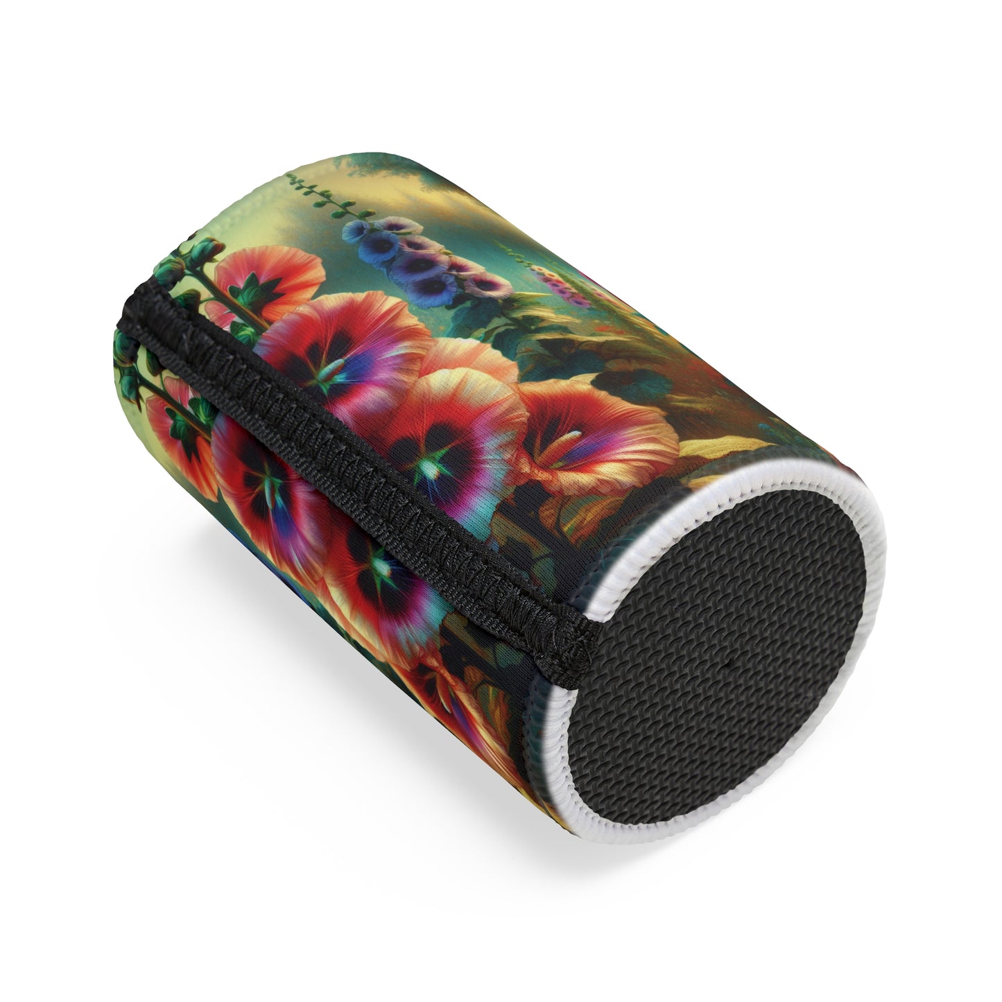 Hollyhock Blooms Stubby Cooler