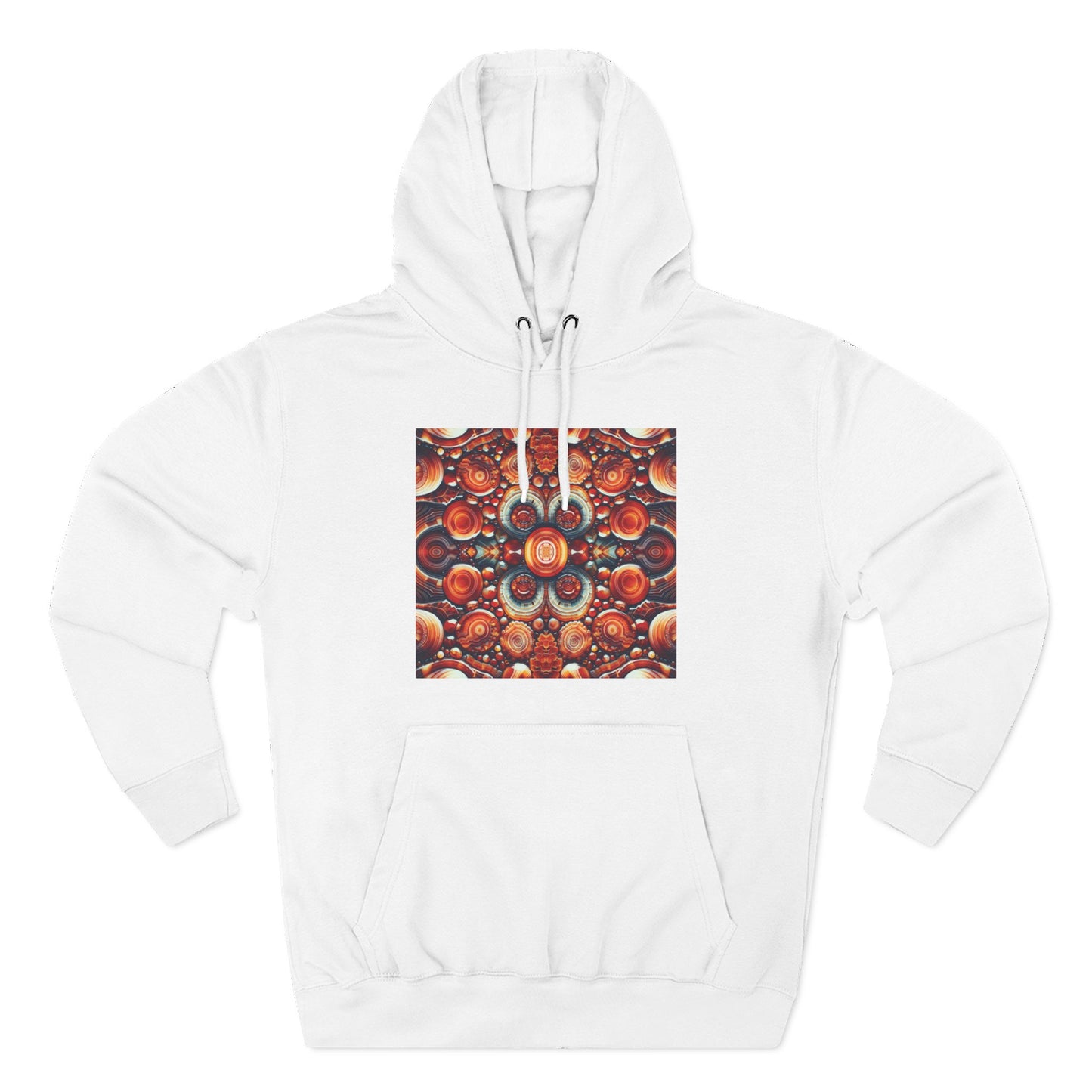 Fleece Hoodie - Carnelian Pattern