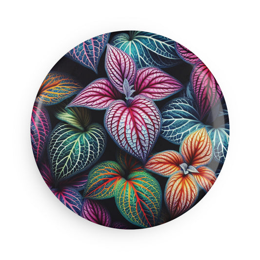 Vibrant Botanical Button Magnets - Set of 1 or 10