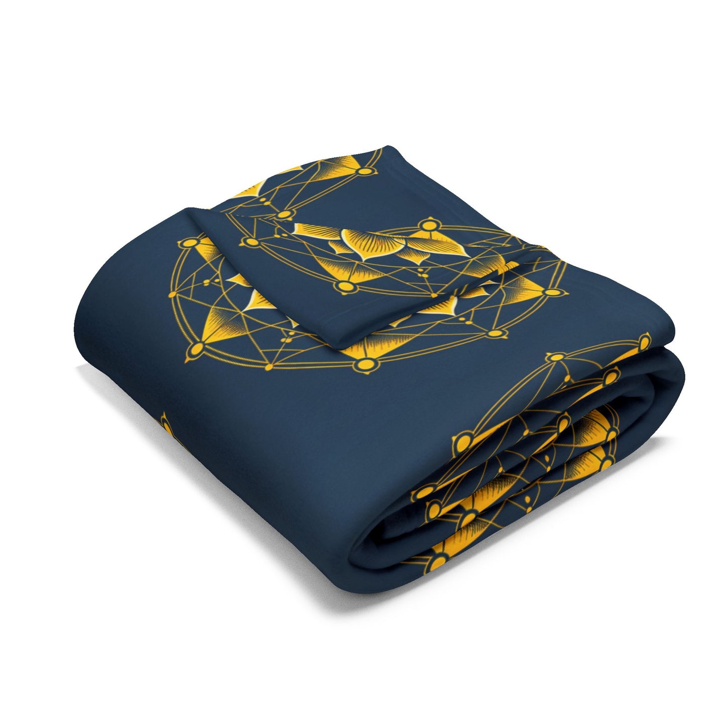 Fleece Blanket with Solar Plexus Chakra Design
