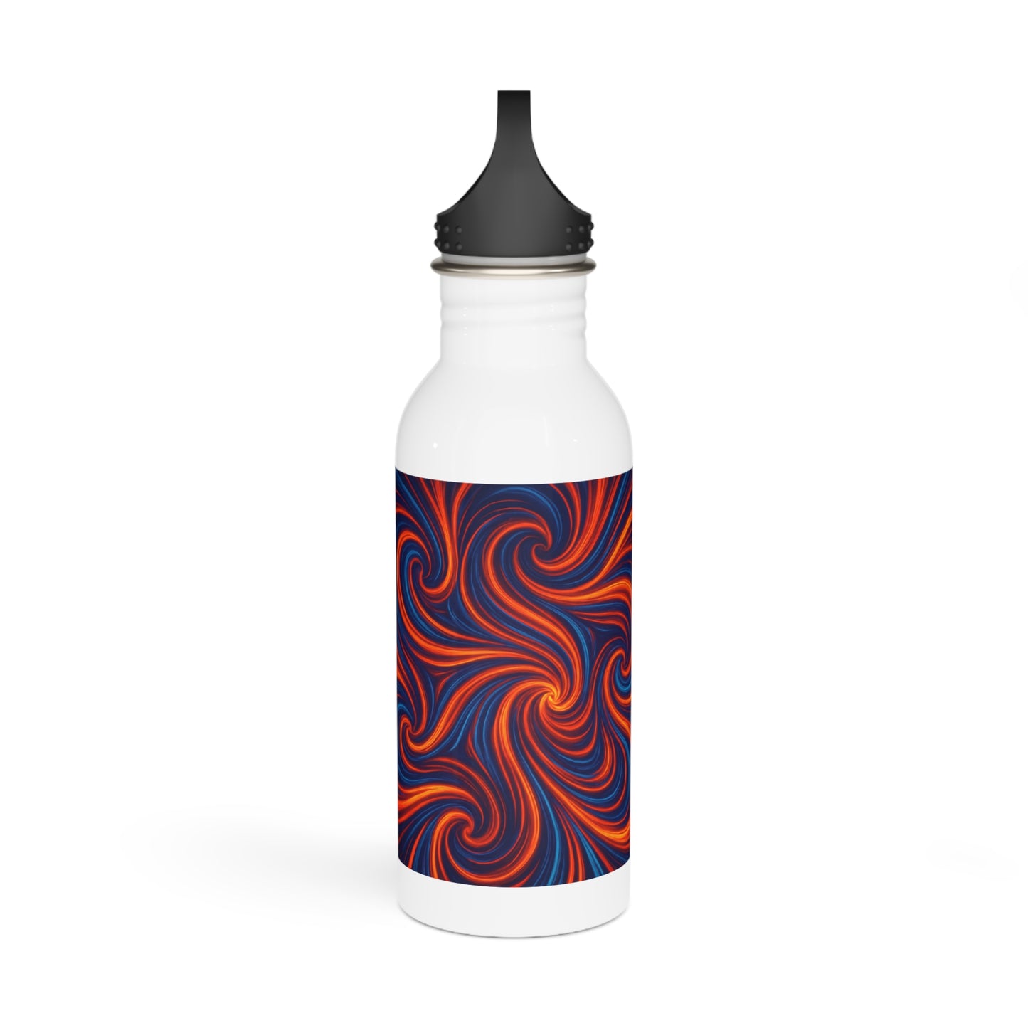 Swirl Stainless Steel Water Bottle, Colorful Drinkware, Reusable Hydration Flask, Abstract Design Thermo Water Bottle, BPA Free