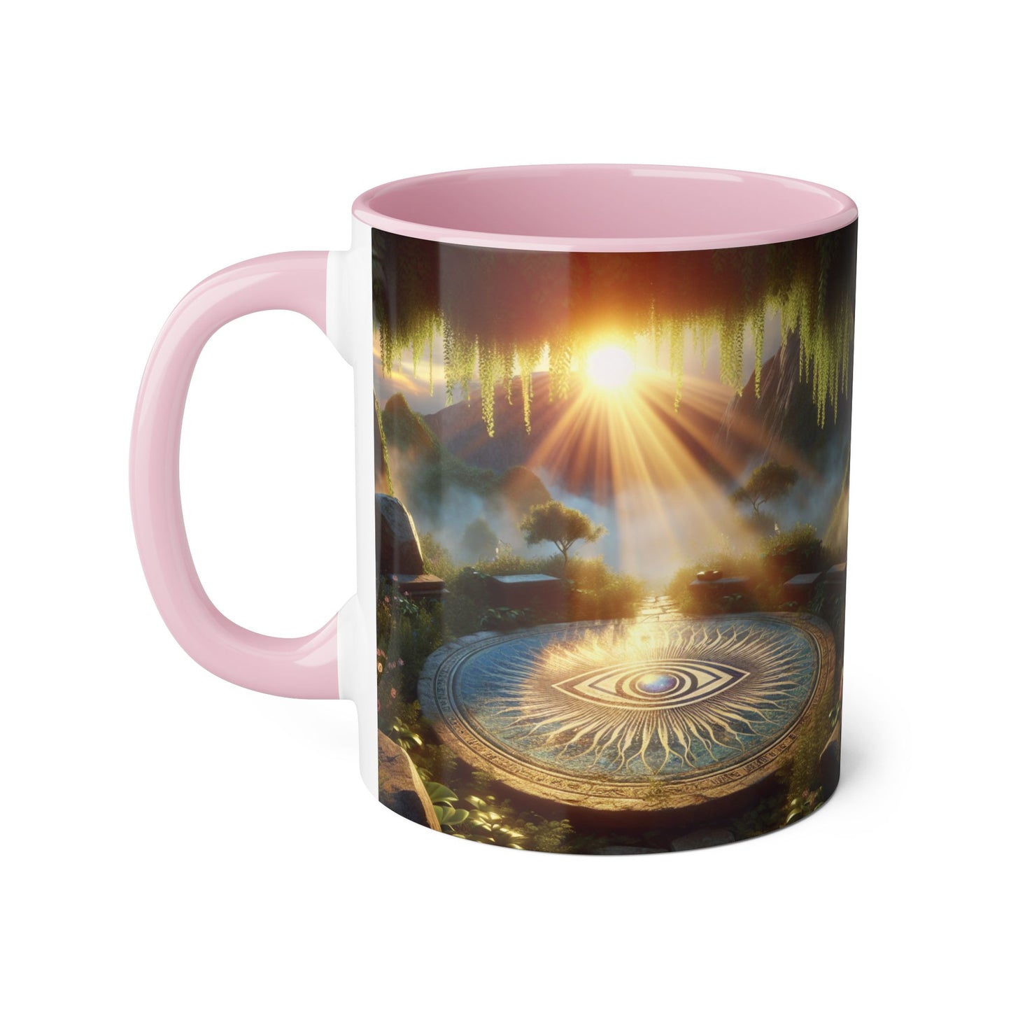 Mystical Eye Accent Mug - 11oz Coffee Cup for Mindfulness and Inspiration