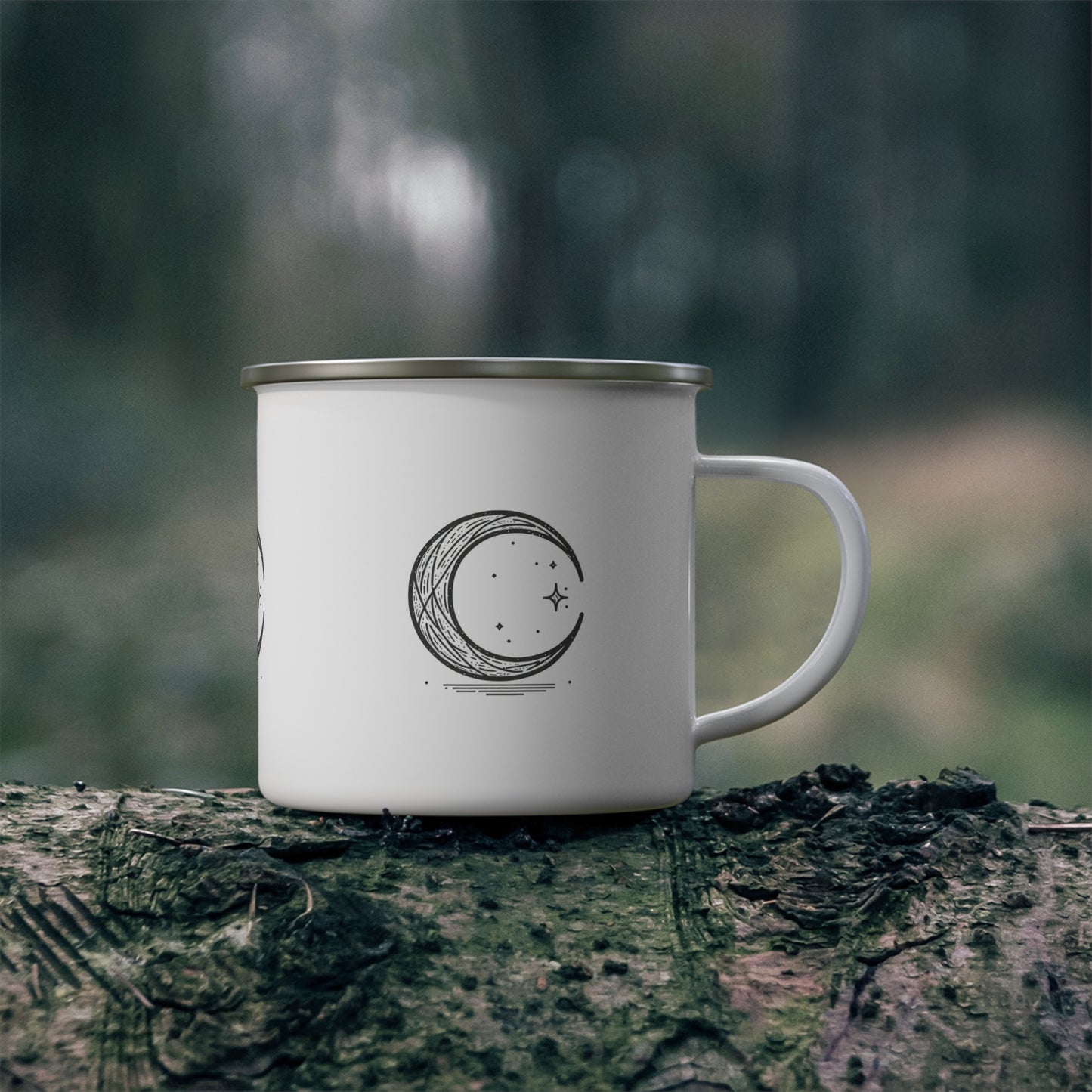 Camping Mug - Minimalist Moon Design