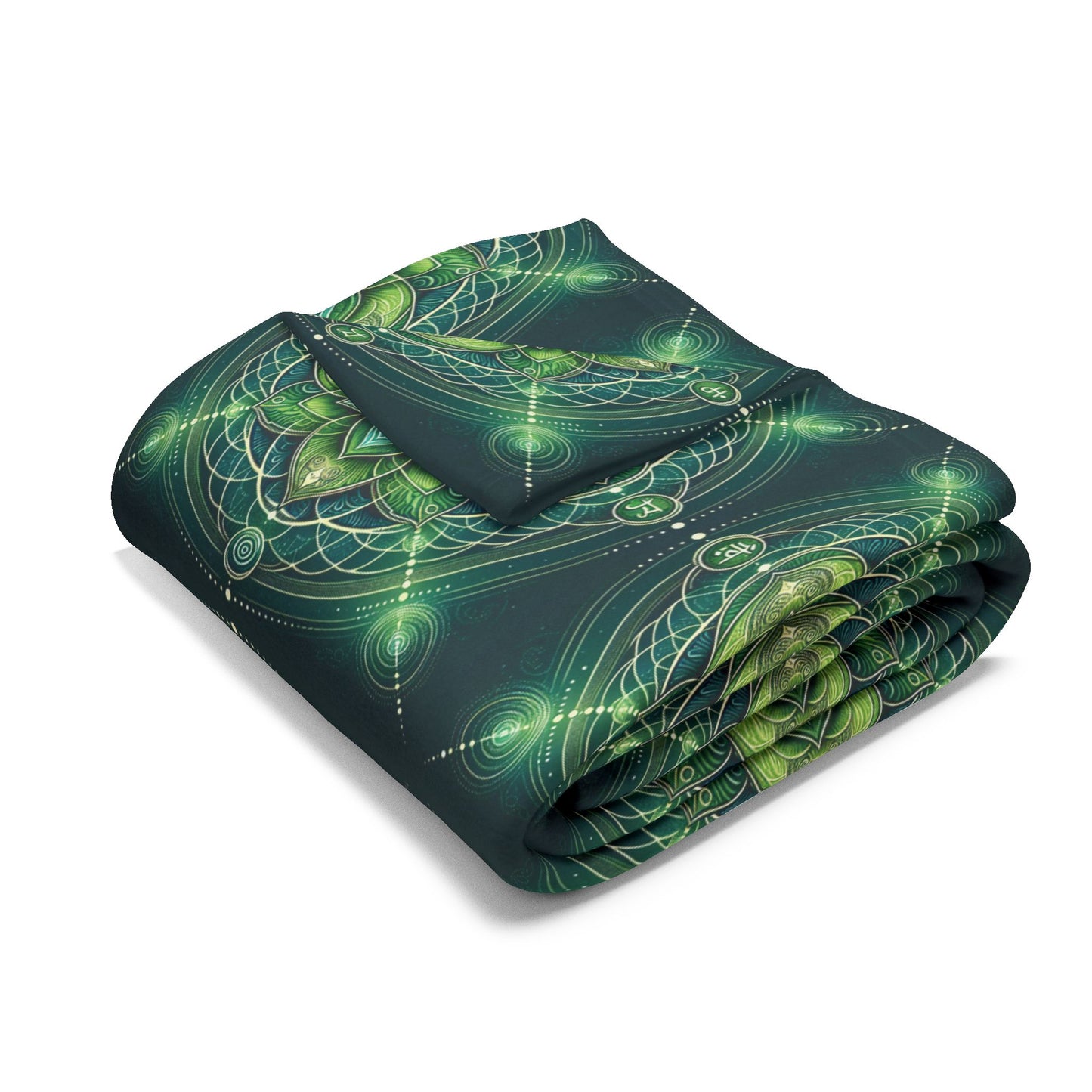 Fleece Blanket with Heart Chakra Design