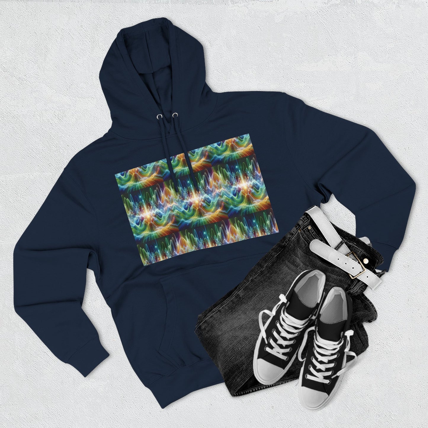Fleece Hoodie - Frequency Waves Design