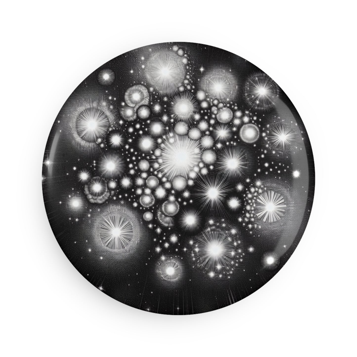 Button Magnet - star cluster design, Round, 1 & 10 pcs pack, Fridge Magnet, Celestial Gift, Galaxy Decor, Outer Space Magnet, Astronomy Gift