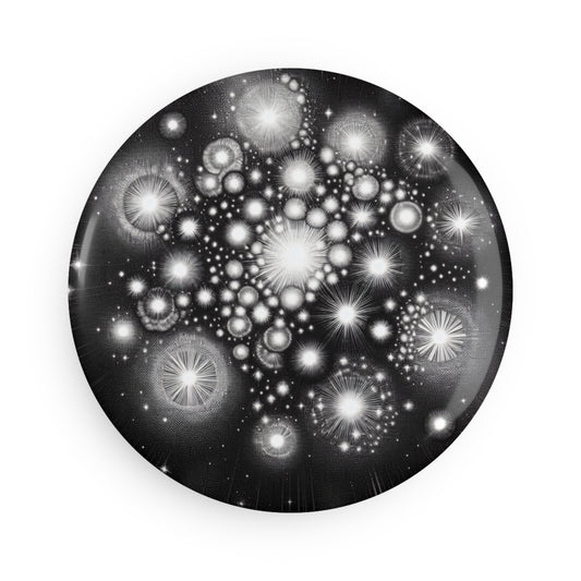 Button Magnet - star cluster design, Round, 1 & 10 pcs pack, Fridge Magnet, Celestial Gift, Galaxy Decor, Outer Space Magnet, Astronomy Gift