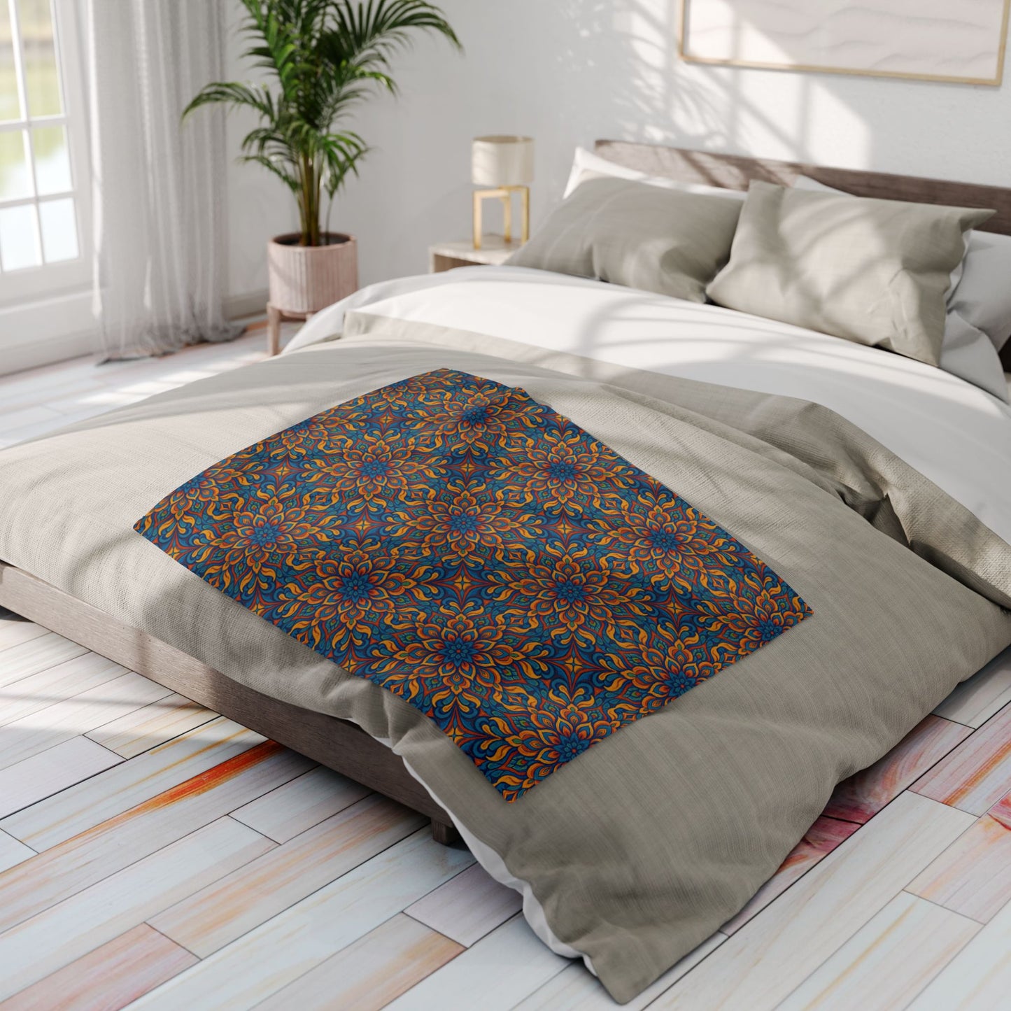 Arctic Fleece Blanket — Vibrant Kaleidoscope Throw