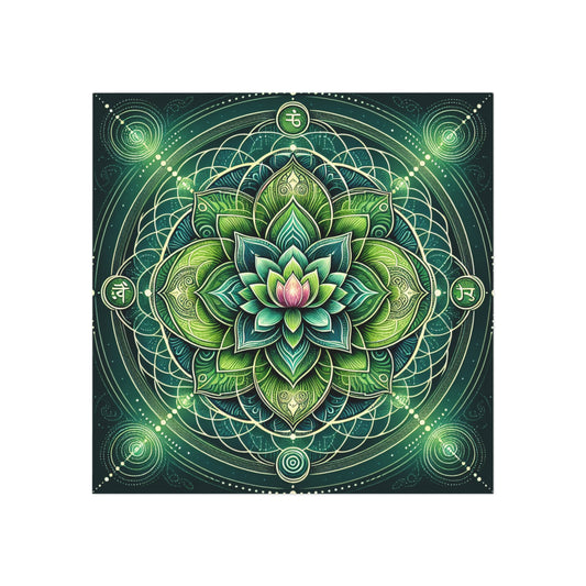 Square Magnet - Heart Chakra Design